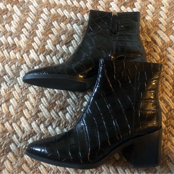 Brand new! &Otherstories croc embossed patent bootie - Picture 2 of 4